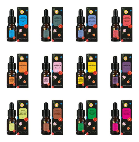 Set 12 Piezas De Aceites 10ml Para Humificador