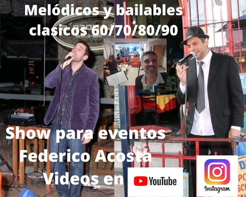 Show Para Eventos Cantante Melódicos Y Bailables 70/80/90 