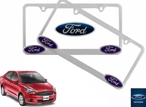 Par Porta Placas Ford Figo Sedan 1.5 2016 Original