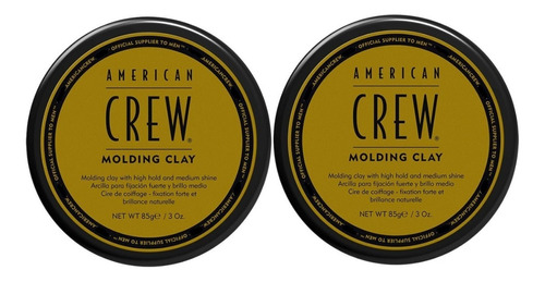 Duo Cera Molding Clay Fija Fuerte Brillo Medio American Crew