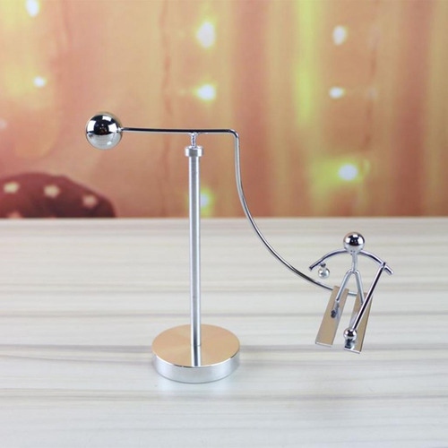 Metal Balance Science Física Giratoria Juguete De Esquiador