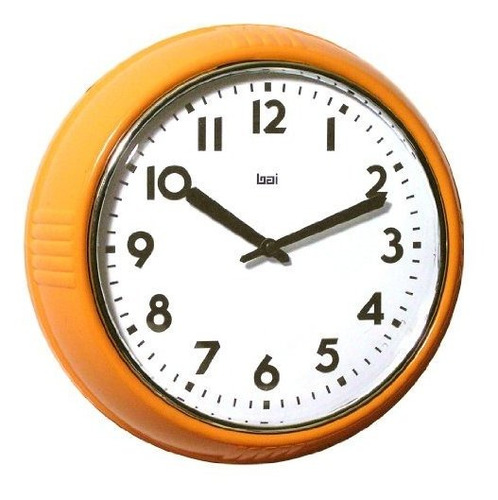 Reloj De Pared Bai School, Naranja