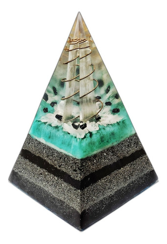 Orgonita Piramide Nubian Xl Energetica Con Piedras Naturales