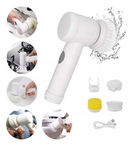 Cepillo Lavavajillas Eléctrico Para Cocina Y Baño Recargable