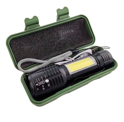 Mini Lampara 2000lm Potente Led Cob Recargable Zoom Viaje