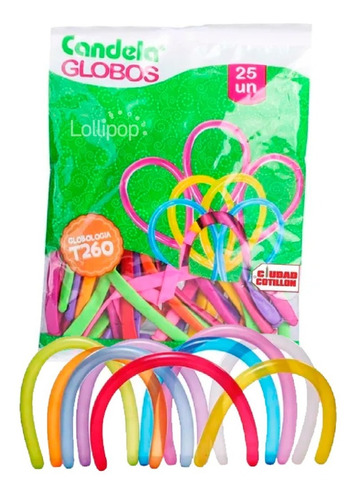 Globos Latex Globologia Candela X 25 U - Lollipop