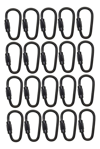 20 Piezas Pequeño Mosquetón De Bloqueo Anillos D Mini