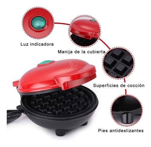Wlafera Pequeña Para Hacer Waffles Para Desayunos Redondo