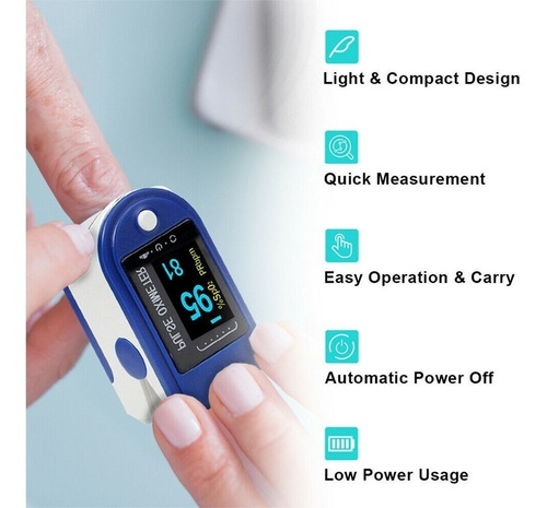 Oximetro De Pulso - Oximeter - Para El Cuidado De Tu Salud