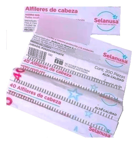 Alfiler Cabeza De Hierro Niquelado 26mm 2400pzas