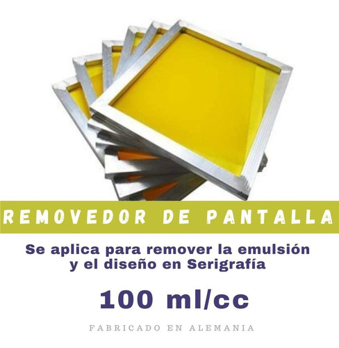 Removedor De Pantalla O Diseños Para Serigrafía 100 Ml