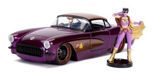Auto Dc Bombshells Batgirl & 1957 Chevy Corvette Metal 30457