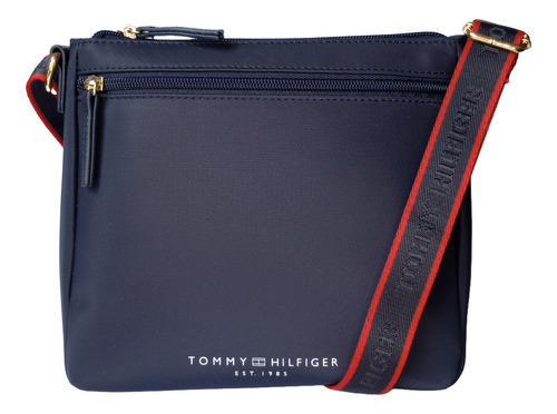 Carteras Crossbody Tommy Hilfiger Crossover Color Azul Oscuro Color De La Correa De Hombro Azul Oscuro Diseño De La Tela Liso