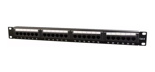 Patch Panel  24 Puertos Utp Cat6  Rackeable Marca Adtek