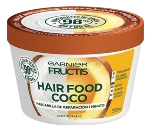 Fructis Mascarilla Para Cabello Dañado Hairfood Coco 350ml