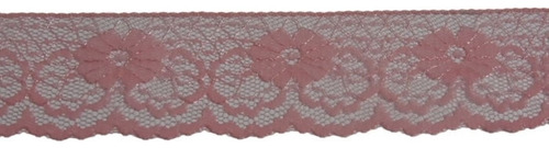 Renda Nylon 10mm Najar N°02 50m Cor 36 - Rosa Escuro