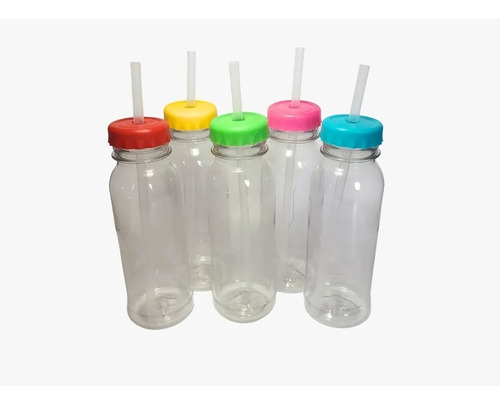 Botella Plastica 250 Cc Jugo Candy Bar Con Tapon X 40 Unid