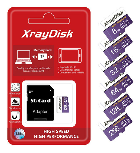 Cartão De Memória Micro Sd Xraydisk 64gb Adaptador Sd Card