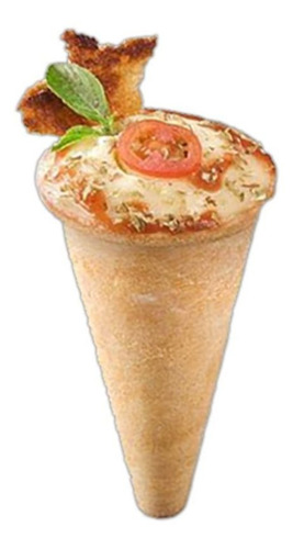 Kit 30 Cones Alumínio 10cm Produção De Pizza Cone Gastrobel