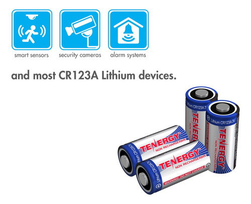 Tenergy Propel 3v Cr123a Bateria De Litio De Alto Rendimient