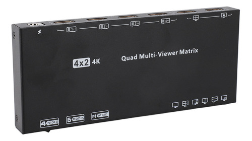 Divisor De Interfaz Multimedia Hd De 4k 30 Hz, 4 Entradas Y