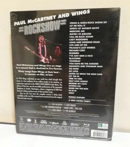 Blu Ray Paul Mccartney And Wings Rockshow 2013 Novo Lacrado (Usado)