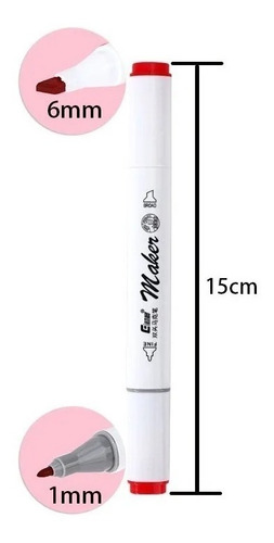 Plumones Marcadores Triangular Profesional Doble Punta 24pzs