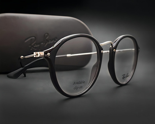 Óculos Ray Ban Round Fleck Rx2447v Preto/prata