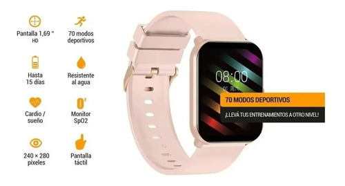 Reloj Smartwatch Xiaomi Imilab W01 1.69 Rosa Oxímetro Full