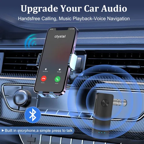 Adaptador Aux Bluetooth Para Coche, Transmisor De Adaptador