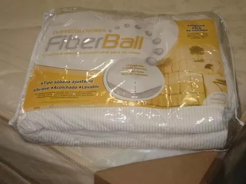 Imagen 8 de 9 de Cubre Colchon Protector Fiberball Ajustable Acolchad 160x200