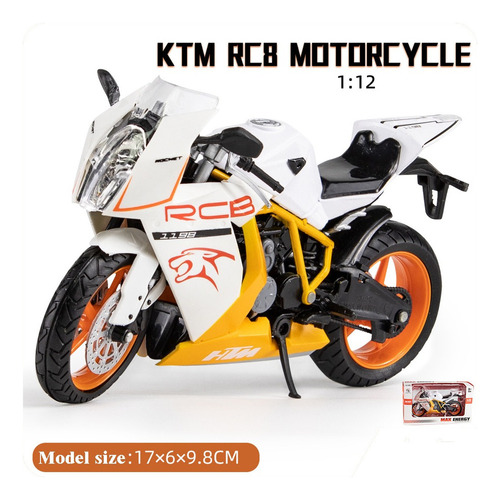 Motocicleta Deportiva Ktm Rc8 Miniatura Metal Motos 1/12 [u]