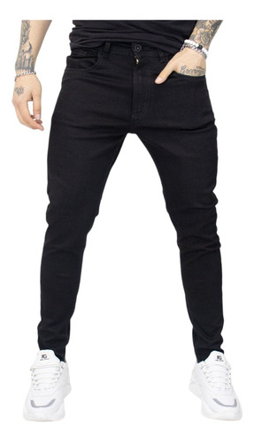 Jeans Hombre Negro Skinny Chupín Premium R48