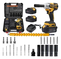 Comprar Parafusadeira Chave De Impacto 21v Cu002F2 Bateria lítio 3000mAh + Jogo Brocas,Parafusadeira inova Furadeira De Impacto Elétrica Chave de impacto para mecânica Ferramentas automotivas