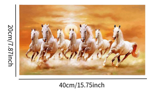 Cuadro En Lienzo Con Siete Caballos, Impresión Artística S.