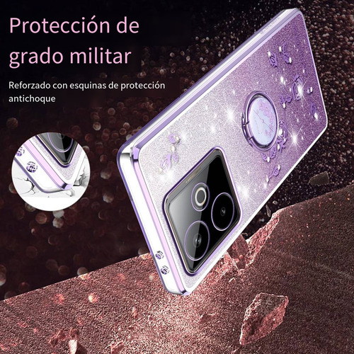 Funda Con Diseño De Flores Brillantes Para Soporte Oppo A5 2020/a5 Pro, A Prueba De Golpes