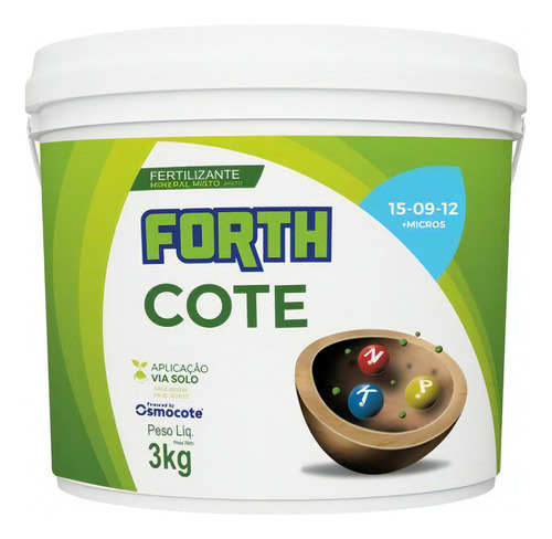 Adubo Fertilizante Npk Forth Osmocote 15-09-12 Balde De 3kg