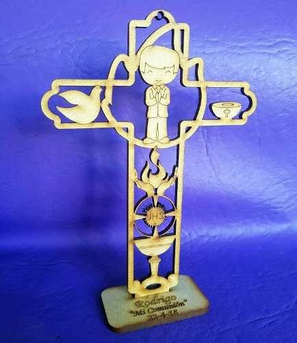 Imagen 2 de 5 de 50 Souvenirs Fibrofacil Cruces Niños Comunión Bautismo 25cm