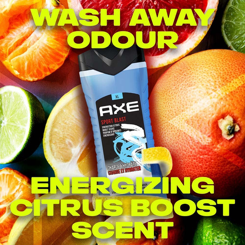 Gel De Ducha Axe Axe Sport Blast 3 In 1 Cuerpo Y Cabello