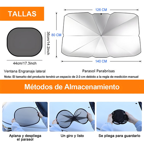Parasol Lateral Para Auto Parabrisas Parasoles Set 6 Piezas