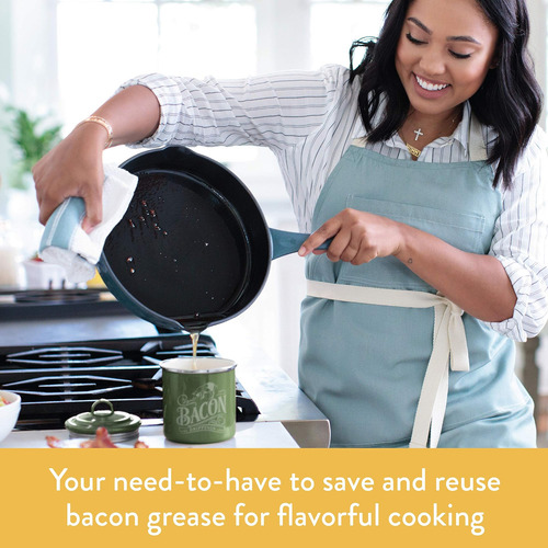 Ayesha Curry Esmalte En Lata De Grasa De Tocino De Acero Con