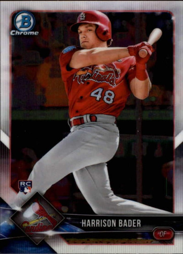 Coche Bowman Chrome 68 Harrison Bader Rc Rookie De San Luis