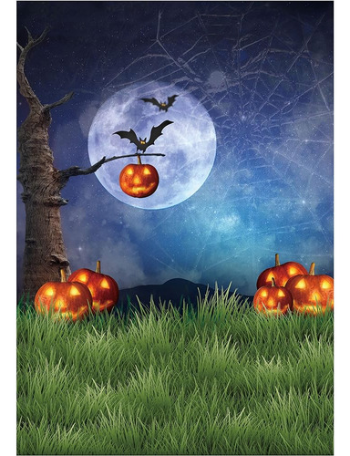 Allenjoy 5x7ft Night Halloween Themed Backside For Photograp