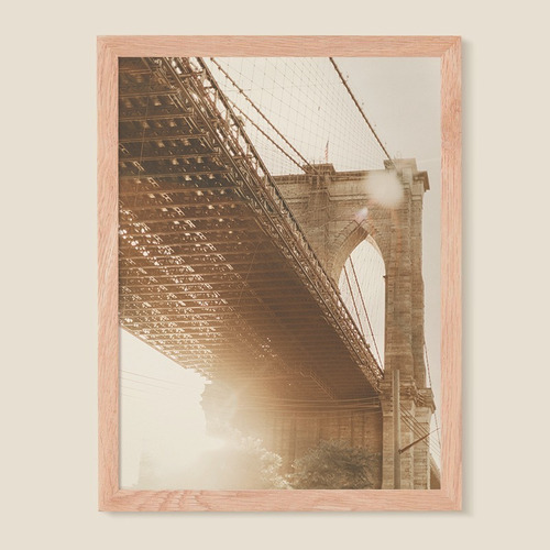 Cuadro Con Marco New York 02, Puente Brooklyn - Frametastic!