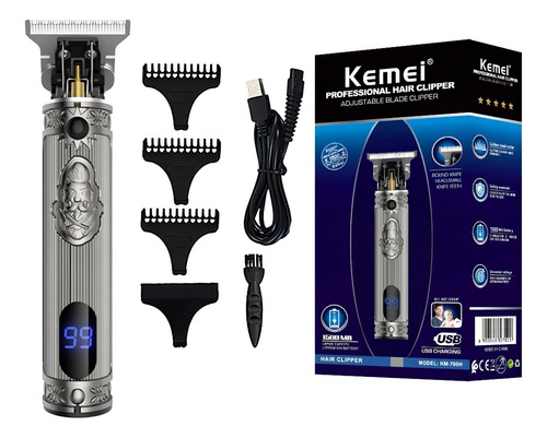 Kemei Km-700h Elétrica Display De Led Corta Barba Cabelo