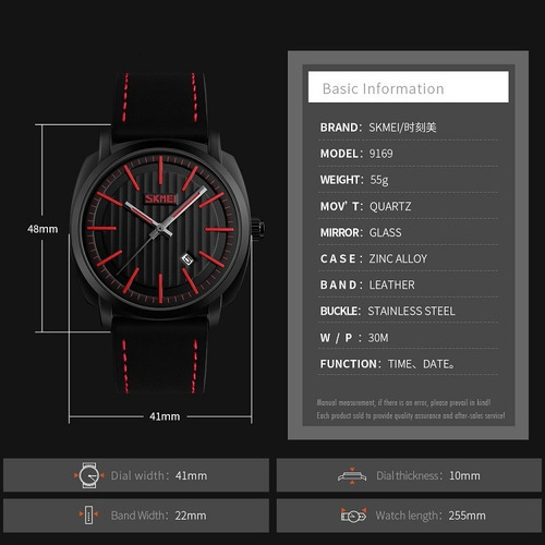 Reloj Skmei 9169 Hora Wr30m