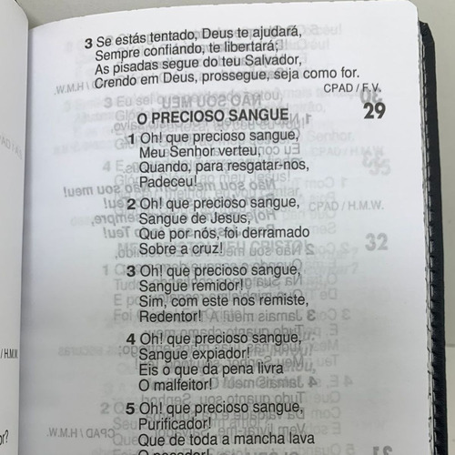 Harpa Cristã - O Hinário Pentecostal Do Brasil - Capa Luxo Preta - Editado Plea Casa Publicadora Das Assembleias De Deus
