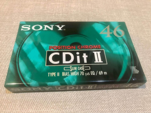 Cassette Sony  Cdit Ii 46 Minutos, Cinta Tipo Ii, Sellado