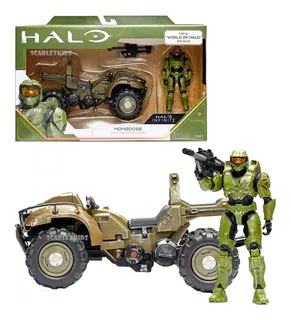 Halo Figura Master Chief Con Vehiculo Y Accesorio Original