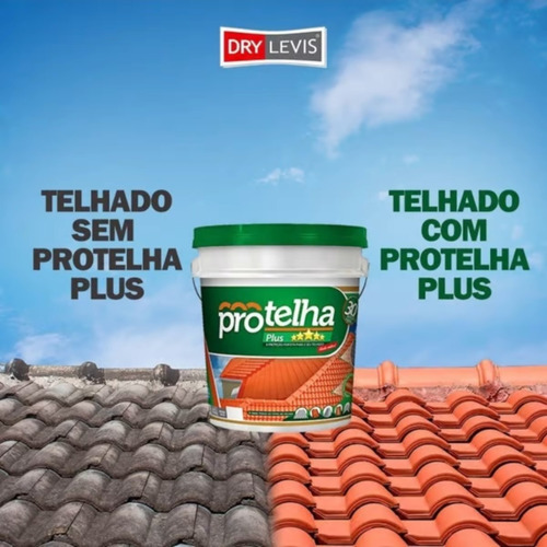 Imagem 5 de 5 de Impermeabilizante P/ Telhados Protelha - Cor Branca